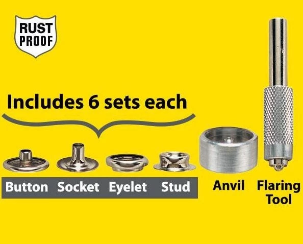 General Tools 1265 Snap Fastener Kit 4 General Tools 1265 Snap Fastener Kit - Image 2