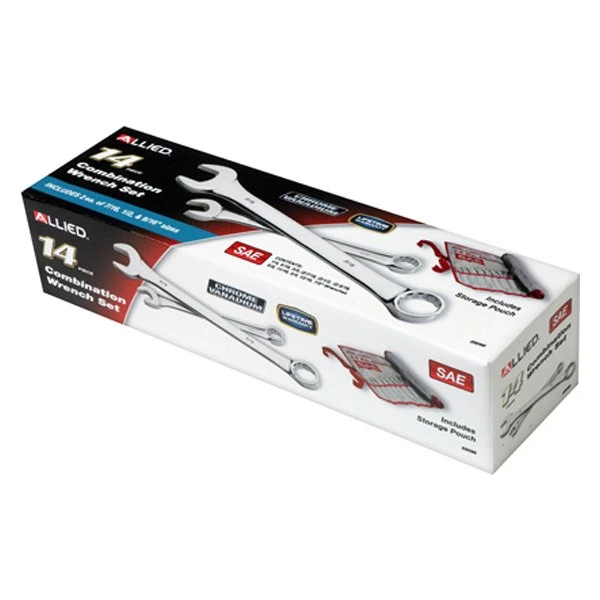 Allied Tools 89096 - 14-Piece SAE 12-Point Angled Head Combination Wrench Set 3 Allied Tools 89096 - 14-Piece SAE 12-Point Angled Head Combination Wrench Set