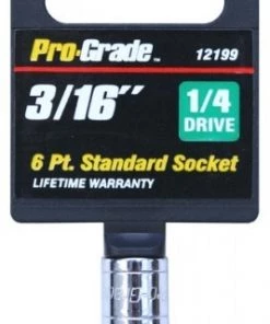 Pro Grade Standard 1/4" Drive 6 Point Socket