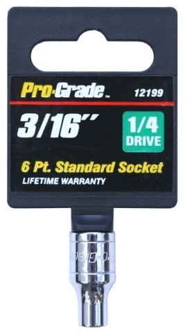 Pro Grade Standard 1/4" Drive 6 Point Socket 3 Pro Grade Standard 1/4" Drive 6 Point Socket