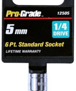 Pro Grade Metric 1/4" Drive 6 Point Socket