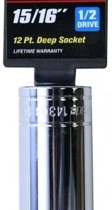 Pro Grade Standard 1/2" Drive 12 Point Deep Well Socket