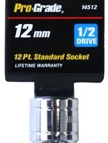 Pro Grade Metric 1/2" Drive 12 Point Socket