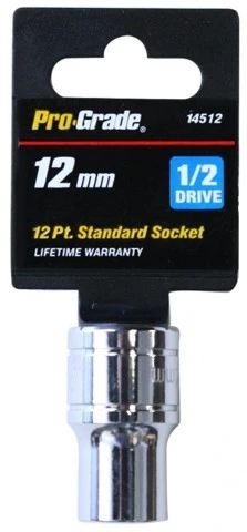 Pro Grade Metric 1/2" Drive 12 Point Socket 3 Pro Grade Metric 1/2" Drive 12 Point Socket