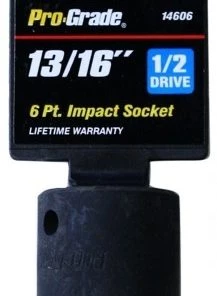 Pro Grade Standard 1/2" Drive 6 Point Impact Socket