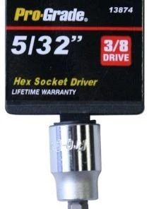 Pro Grade Standard 3/8" Drive Hex Socket