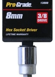 Pro Grade Standard 3/8" Drive Hex Socket