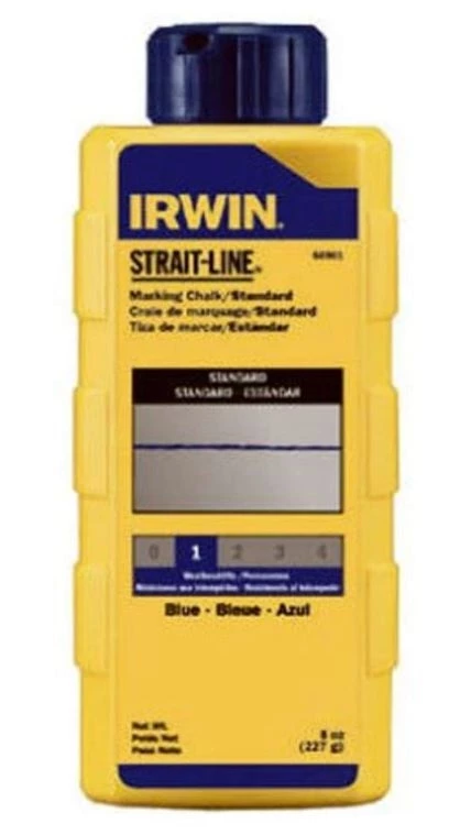Irwin Strait-Line Standard Blue Marking Chalk, 4 Oz. 3 Irwin Strait-Line Standard Blue Marking Chalk, 4 Oz.
