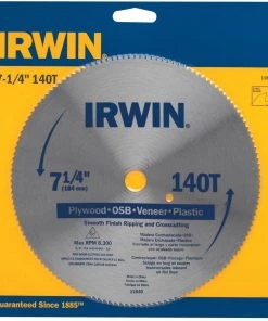Irwin Tools Steel 7-1/4" Plywood Circular Saw Blade
