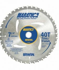Irwin Tools Marathon 14031 7-1/4" Portable Corded Circular Saw Blade