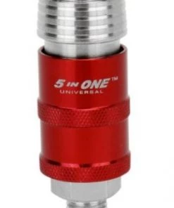 Milton 5 In ONE™ Universal Safety Exhaust Quick-Connect Industrial Coupler, 1/4" Male NPT Single