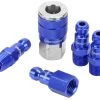 ColorConnex Coupler and Plug Kit (5 Piece), Industrial Type C, 1/4 in. NPT, Blue -Tools Sales 17650249