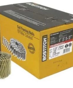 Bostitch 3 1/4-Inch Roofing, Siding and Framing Nails - Yellow Zinc