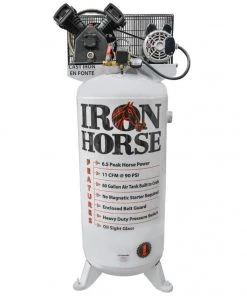 Iron Horse IHD6160V1 Air Compressor, 6.5 HP, 60 Gallon Vertical Tank