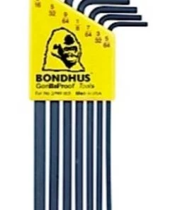 Bondhus 7 pc. Hex L-Wrenches Set, 5/64" - 3/16"