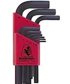 Bondhus 9 pc. Hex L-Wrenches Set, 1.5mm - 10mm