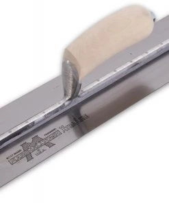 Marshalltown 14" x 4" Finishing Trowel Curved Wood Handle