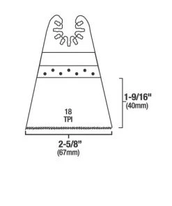 Genesis 2-5/8" Wide Flush Cut Blade -Tools Sales 37750067 3
