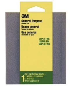 3M Super Fine General Purpose Sanding Pad, Contour Surface, 4.50 in x 5.50 in x 3/16 in
