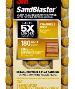 3M SandBlaster Ultra Flexible Medium Sanding Sponge, 4-1/2″ x 2-1/2″ x 1″