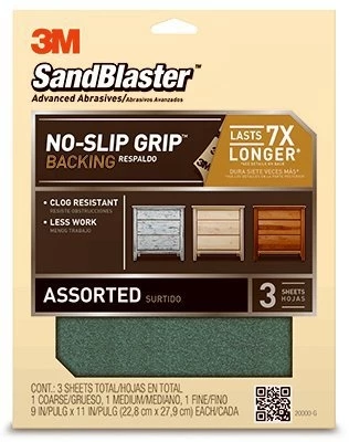 3M SandBlaster Assorted Sandpaper 9" x 11" Sheets 3 3M SandBlaster Assorted Sandpaper 9" x 11" Sheets