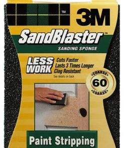 3M SandBlaster Sanding Sponge, 3-3/4″ x 2-5/8″ x 1″ -Tools Sales 3792276 60 1