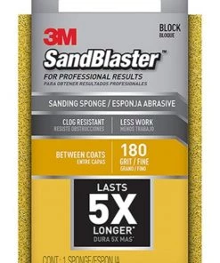 3M SandBlaster Sanding Sponge, 3-3/4″ x 2-1/2″ x 1″