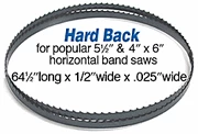 Olson 64 1/2" Hard Back Metal Cutting Band Saw Blade - HB71864BL