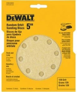 DeWalt Hook and Loop 5" Sandpaper Disks
