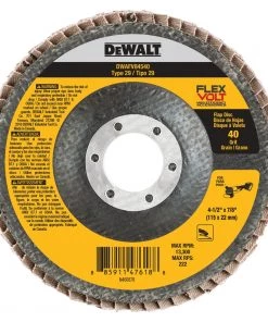 DeWalt 4 1/2" X 7/8" FlexVolt Flap Discs Type 29