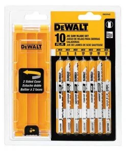 DeWalt 10 Piece U-Shank Jig Saw Blade Set w/ Case
