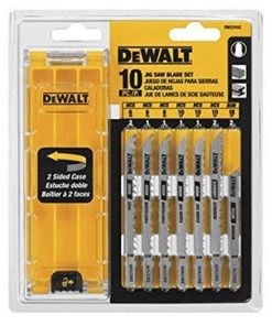 DeWalt 10 Piece T-Shank Jig Saw Blade Set w/ Case