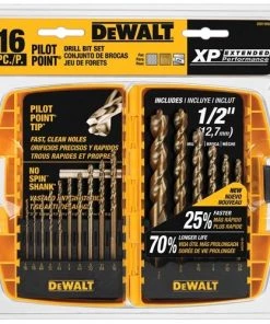 DeWalt 16 Piece Pilot Point Drill Bit Set