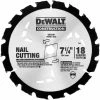 DeWalt 7 1/4" 18T Nail Cutting Circular Saw Blade -Tools Sales 482550 1