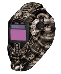 Metal Man Professional Variable Shade Auto Darkening Helmet Techno Skull