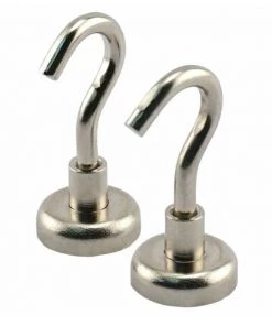 Master Magnetics Grade 42 Neo Magnet Hook, 18 lb. (2-Pack)