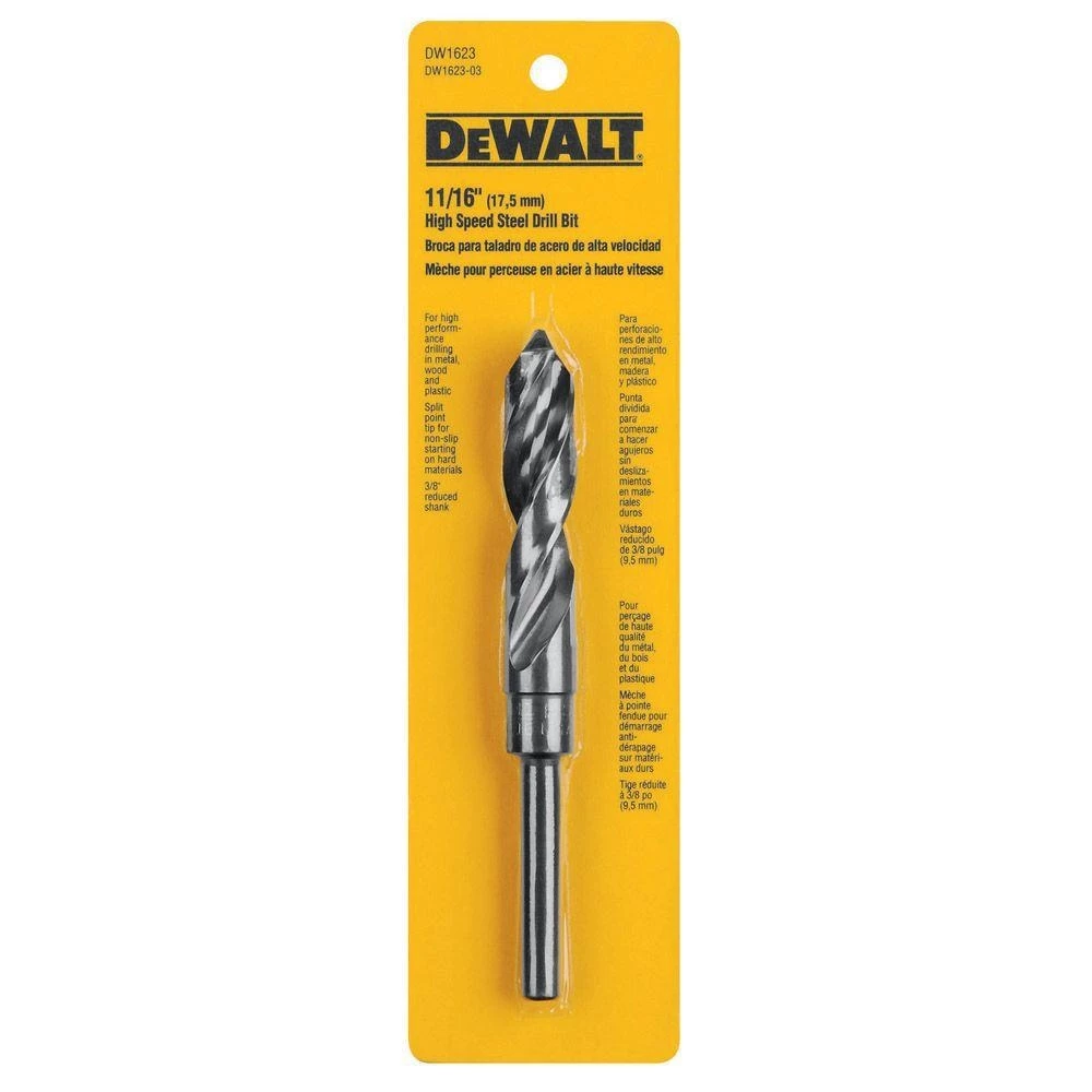 DeWalt 6" Reduced Shank Black Oxide Drill Bits 3 DeWalt 6" Reduced Shank Black Oxide Drill Bits