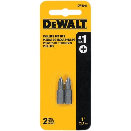 DeWalt Phillips 1" Insert Bit Tip, 2 Pk. 3 DeWalt Phillips 1" Insert Bit Tip, 2 Pk.
