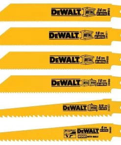 DeWalt 6 pc Bi-Metal Reciprocating Saw Blade Set