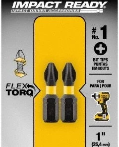 DeWalt 1 in Flextorq Screwdriving Bit PH1 Tip 2 Pack