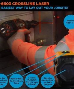 Johnson Level Self-Leveling Cross-Line Laser -Tools Sales 60450015 8