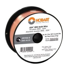 Hobart ER 70S-6 Carbon Steel Solid Wire .024 - 2 lb. Spool, H305401-R19