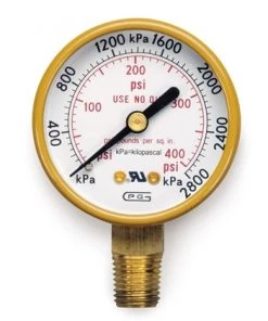 Hobart 770125 LP/Acetylene High/Tank Pressure Gauge (0 to 400 PSI)