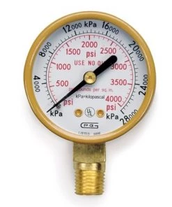 Hobart 770126 Air/Oxygen High/Tank Pressure Gauge (0 to 4,000 PSI)