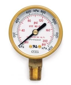 Hobart 770128 Air/Oxygen Low/Line Pressure Gauge (0 to 200 PSI)