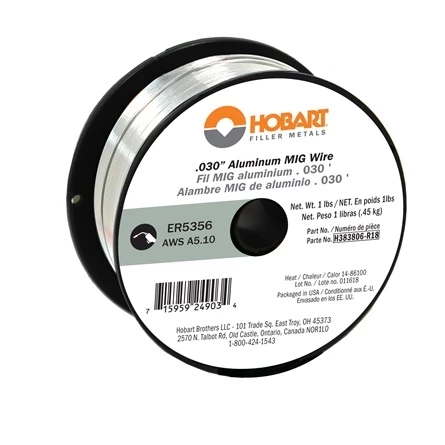 Hobart ER5356 Aluminum Wire .030 - 1 lb. Spool, H383806-R18 3 Hobart ER5356 Aluminum Wire .030 - 1 lb. Spool, H383806-R18