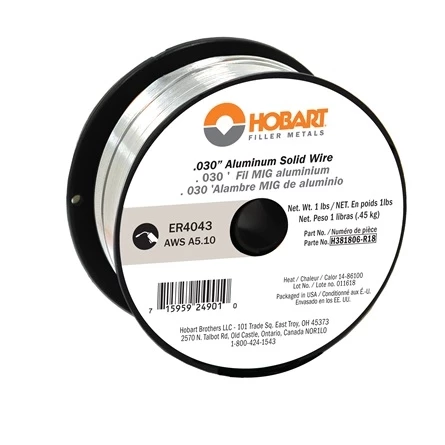Hobart ER4043 Aluminum Wire - 1 lb. Spool 3 Hobart ER4043 Aluminum Wire - 1 lb. Spool