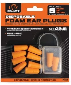Walker’s GWP-FP5PK Foam Earplugs – 5 Pair