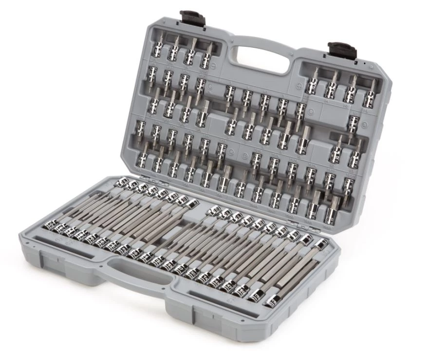 Tekton 3/8" 91 pc. Drive Hex, Torx, TR Torx, Phillips, Slotted, Square Bit Socket Set 4 Tekton 3/8" 91 pc. Drive Hex, Torx, TR Torx, Phillips, Slotted, Square Bit Socket Set - Image 2