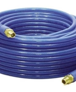 Apache 1/4" Urethane/Brass Reinforced Roofing Air Hose Assembly, 200 psi Maximum Pressure